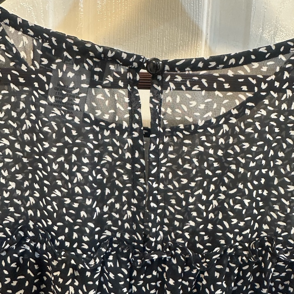 Nicole Miller Sundress Black and White Sleeveless Elastic Waist Dress Size 16 - Picture 5 of 12